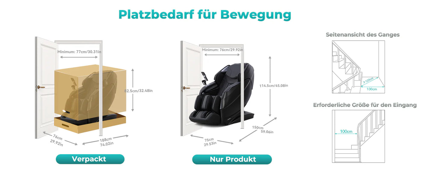 Massagesessel R50 von Naipo, High-End Massagestuhl, Wärmefuktion