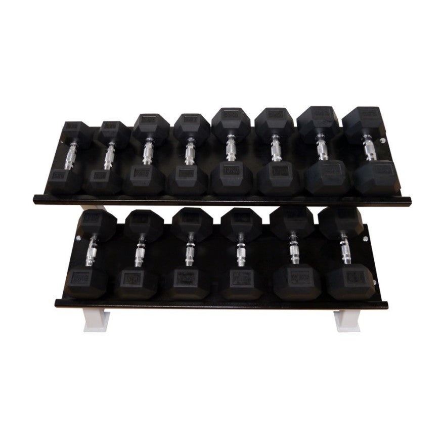 POWER-EXTREME Kompakthantelpaare, Hex-Hanteln, gummiert, 2,5kg-Abstufung