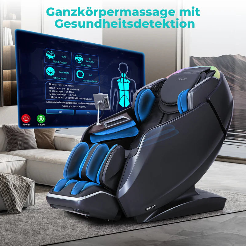Massagesessel S61-NAIPO 4D High-End , Wärmefunktion, 8-inch Tablet-Steuerung