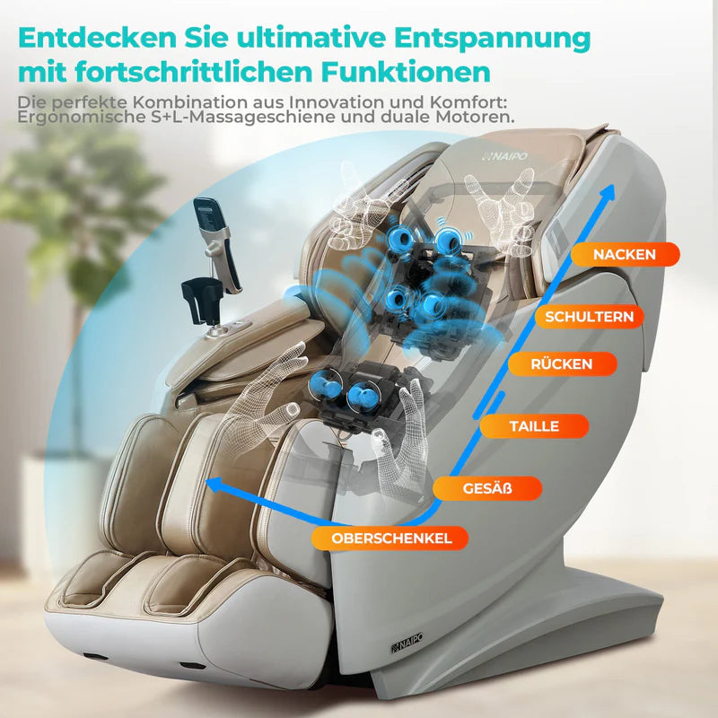 Massagesessel R50 von Naipo, High-End Massagestuhl, Wärmefuktion