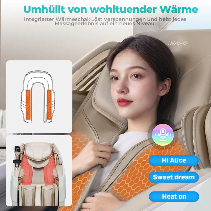 Massagesessel R50 von Naipo, High-End Massagestuhl, Wärmefuktion