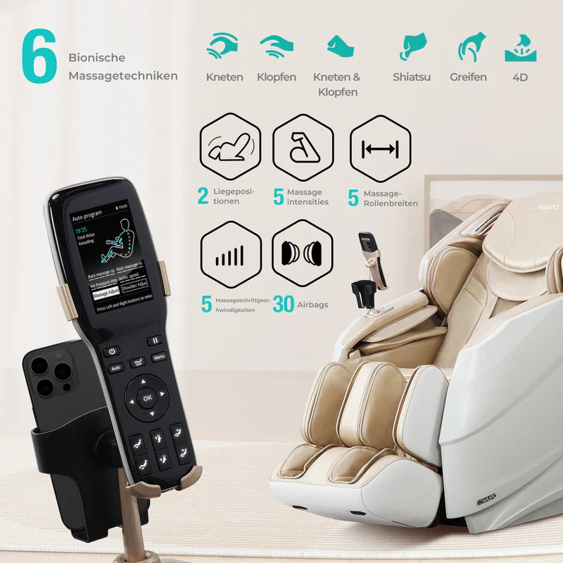 Massagesessel R50 von Naipo, High-End Massagestuhl, Wärmefuktion