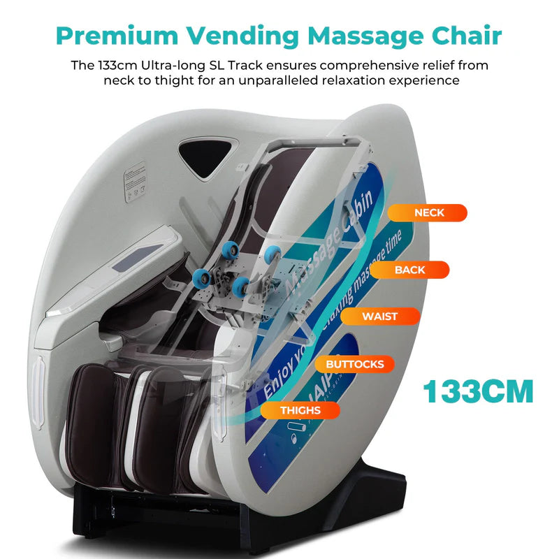 Massagesessel-Automaten von Naipo mit NFC/RFID-Kartenzahlungssystem, einstellbare Massagezeit/Preis