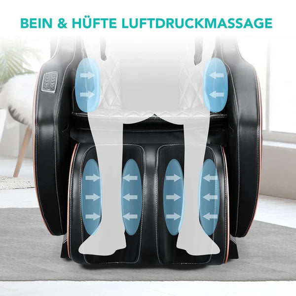 NAIPO Premium Massagesessel, Design-Award, Bluetooth, Liegefunktion, Space-Saving