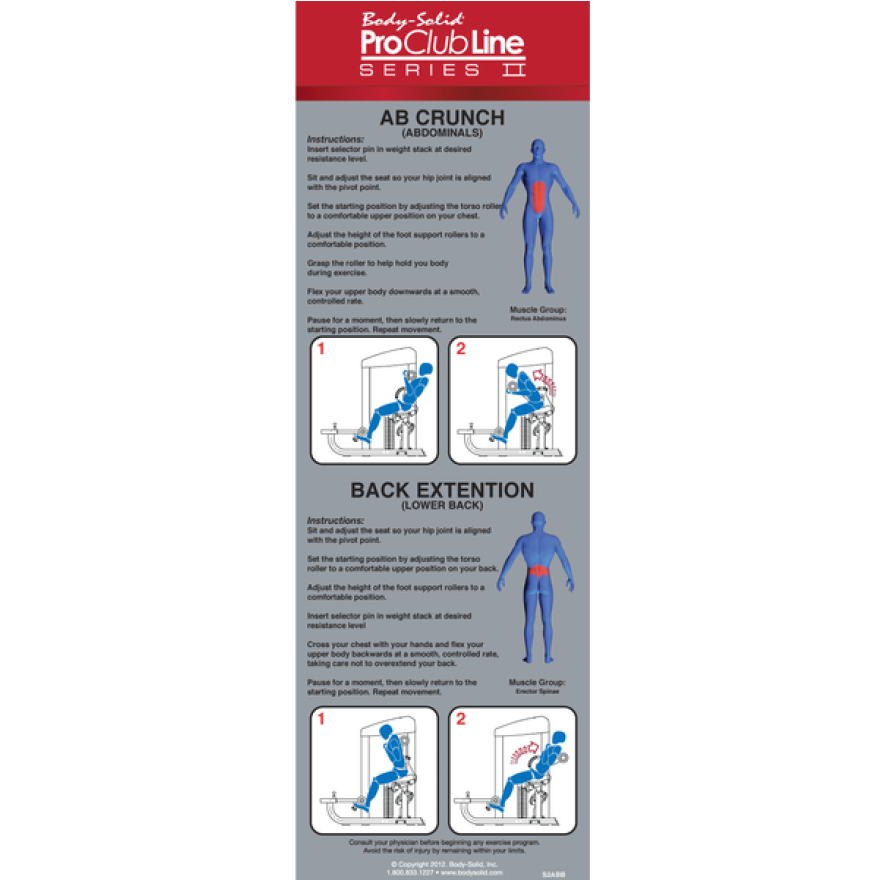 Body-Solid Pro Club S2 Bauch- und Rückenmaschine S2ABB