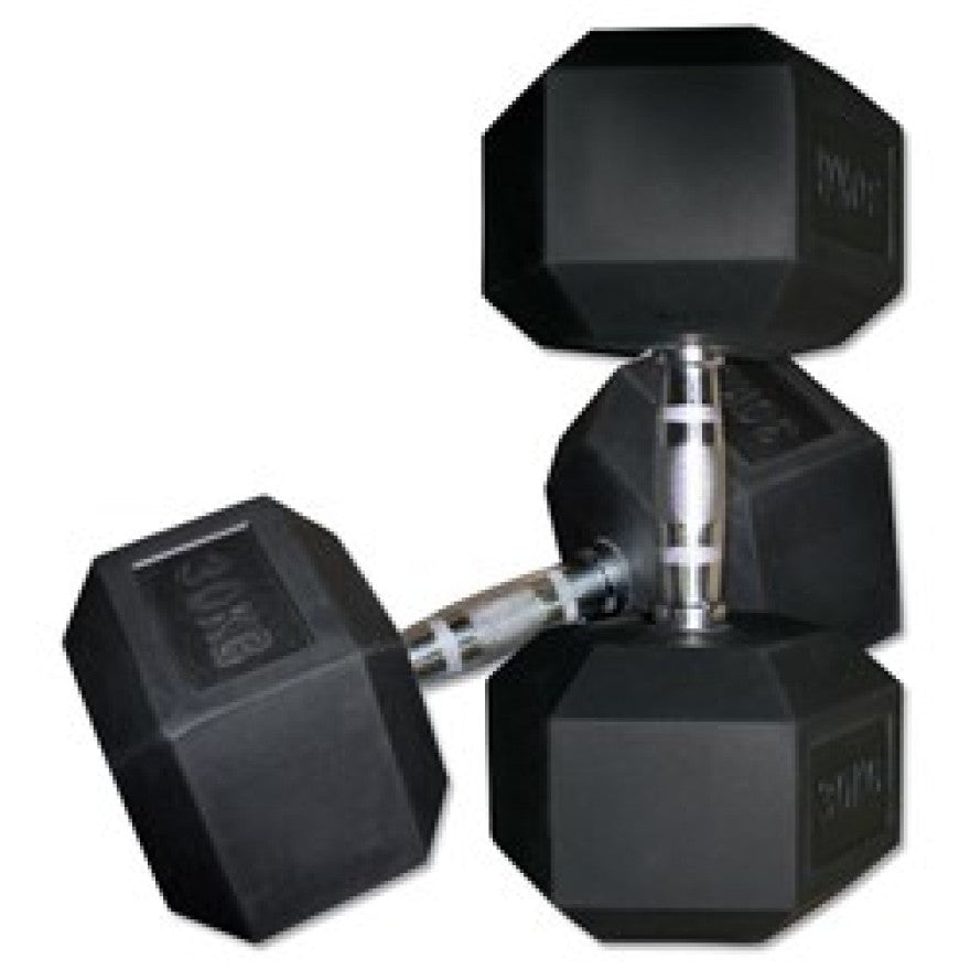 POWER-EXTREME Hex-Hantelsätze, gummiert, 2,5kg-Abstufung