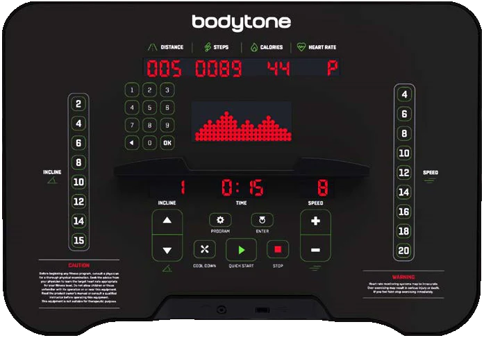 Evot Laufband mit Pultflex-Polstersystem und Biofeedbackkonsole oder Touch von Bodytone