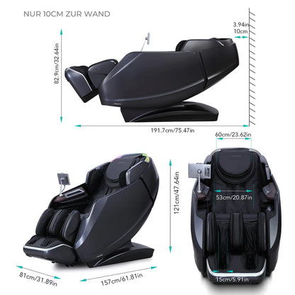Massagesessel S61-NAIPO 4D High-End , Wärmefunktion, 8-inch Tablet-Steuerung