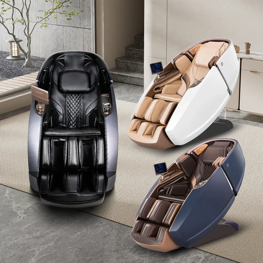 NAIPO 4D High-End Massagesessel S89, Raumkapsel-Design, Aromatherapie, Wärmetherapie, 8-Zoll-Tablet-Steuerung