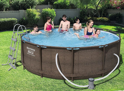Bestway Steel Pro  Rattan-Look – komplettes Set