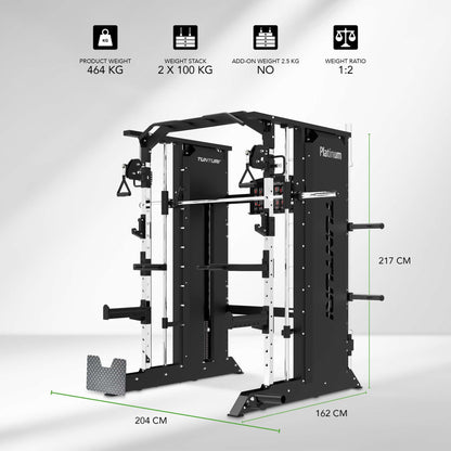 Tunturi Platinum - Full Smith/Functional trainer - Selectorized - V-series